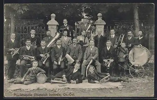 AK Utzenaich / Innkreis, Gruppenbild der Musikkapelle