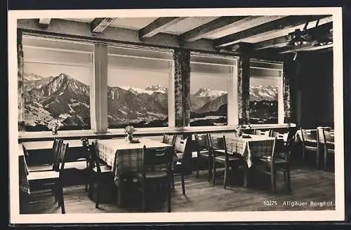 AK Sonthofen, Berggasthaus Allgäuer Berghof, Innenansicht