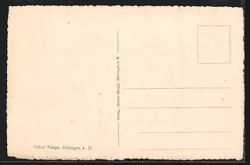 AK Kitzingen, Luitpoldbad im Abendlicht