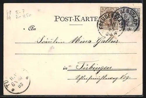 AK Freudenstadt, Oberer Marktplatz mit Brunnen