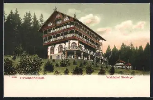 AK Freudenstadt, Blick auf Waldhotel Stokinger