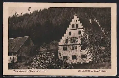 AK Freudenstadt, Bärenschlössle in Christophstal