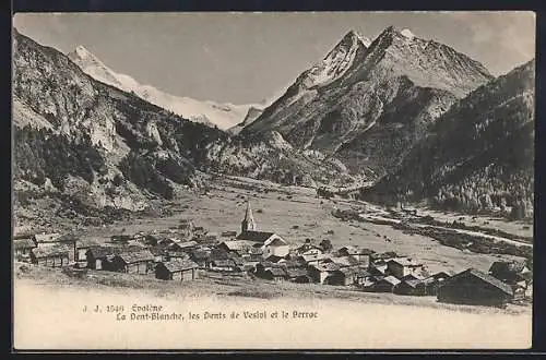 AK Evolene, La Dent-Blanche, les Dents de Vesivi et le Perroc, Um 1900