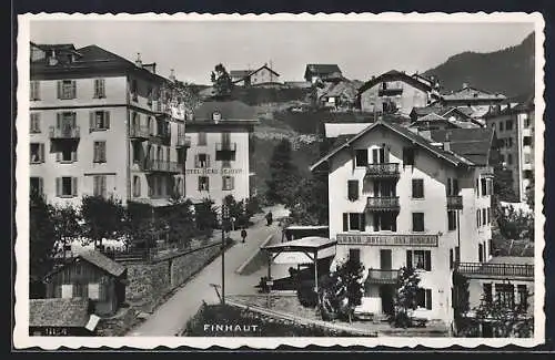 AK Finhaut, Teilansicht mit Hotel Beau Sejour und Grand Hotel Bel Oiseau