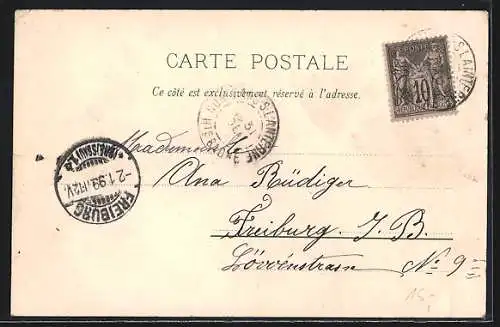 Lithographie Belfort, Château et Lion, Quand meme!