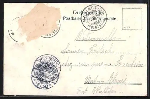 Lithographie Mariastein, Ortspartie, Unterirdische Gnadenkapelle, Gnadenbild