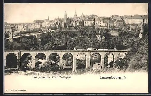 AK Luxembourg, Vue prise du Fort Thüngen