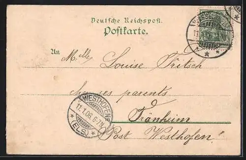 Lithographie Interlaken, Hoffmann`s Stärkefabriken in Salzuflen, Partie am Brienzersee