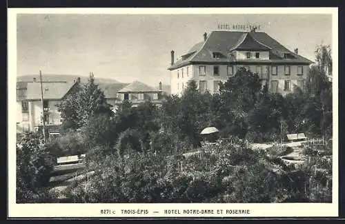 AK Trois-Epis, l`Hôtel Notre-Dame et la roseraie