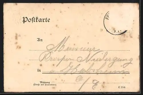 Lithographie Odern, Restaurant zum Nussbaum, Kirche mit Gnadenbild, Gesamtansicht