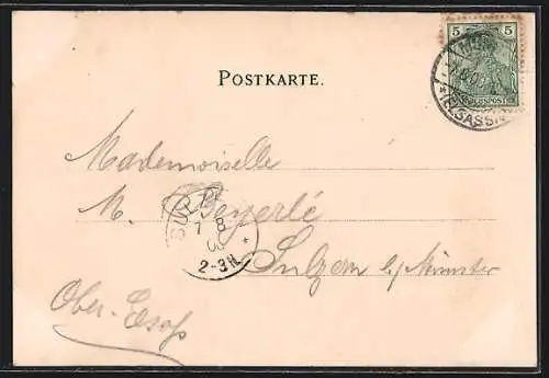AK Hohrodberg /Münsterthal, Gasthaus Stoehr mit Strassenpartie