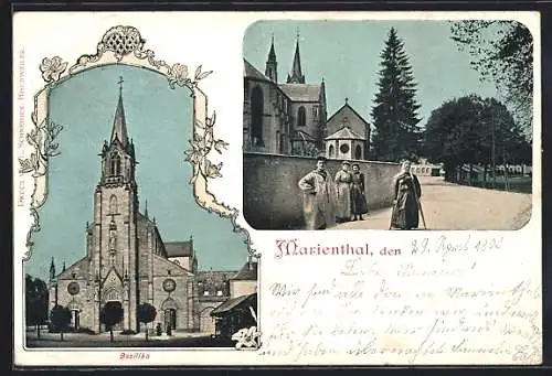 AK Marienthal, Bailika, Frauen an der Kirche