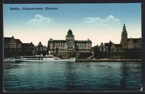 AK Stettin, Museum und Hakenterrasse