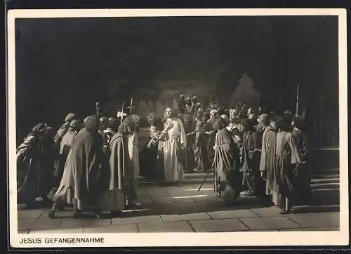 AK Jubiläums-Passionsspiele Oberammergau 1934, Jesus Gefangennahme