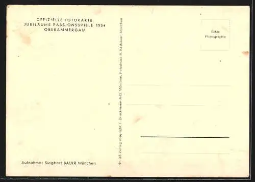 AK Oberammergau, Szene Judas verkauft seinen Meister aus den Passionsspielen von 1934