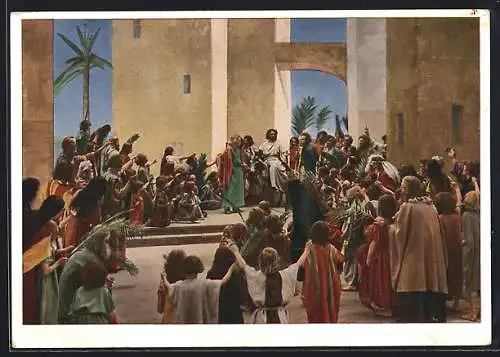 AK Oberammergau, Jubiläums-Passionsspiele 1934, Einzug in Jerusalem