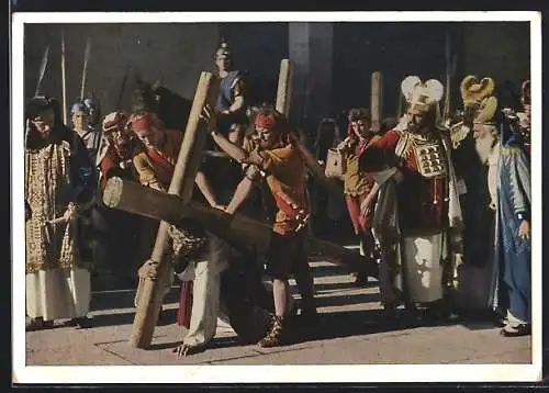 AK Oberammergau, Jubiläums-Passionsspiele 1934, Kreuzweg