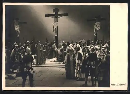 AK Oberammergau, Jubiläums-Passionsspiele 1934, Kreuzigung von Jesus