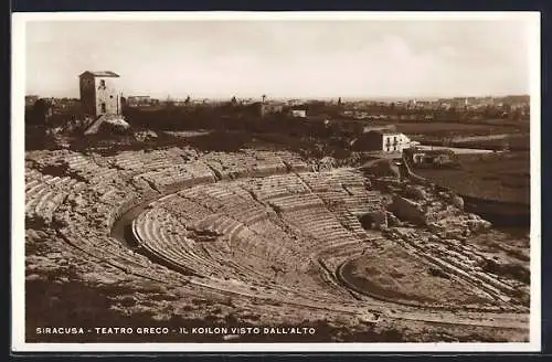 AK Siracusa, Teatro Greco, Il Koilon visto dall`alto