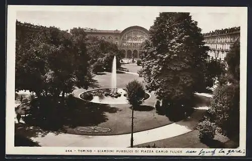 AK Torino, Giardini pubblici di Piazza Carlo Felice