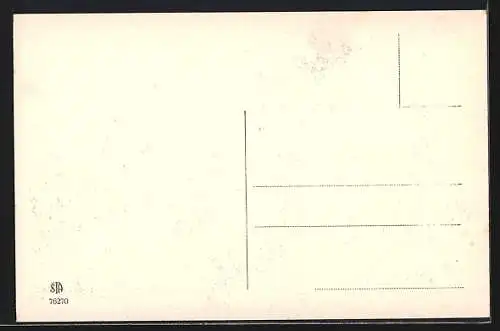 AK Fiesole, Convento di S. Francesco, Chiostro con la Statua di S. Francesco