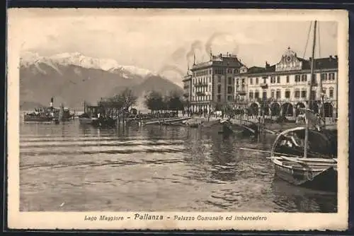 AK Pallanza /Lago Maggiore, Palazzo Comunale ed Imbarcadero