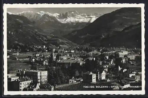 AK Bolzano-Gries, Teilansicht gegen die Dolomiten