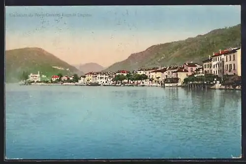 AK Porto Ceresio /Lago di Lugano, Ortsansicht vom See aus