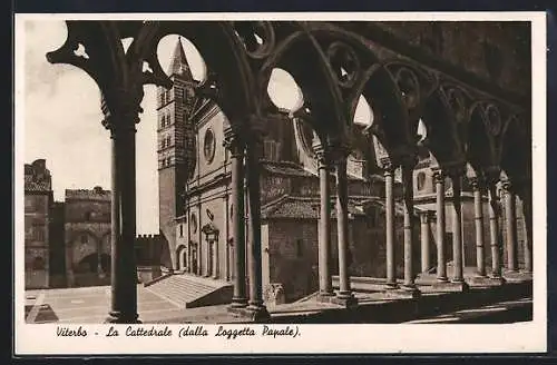 AK Viterbo, La Cattedrale dalla Loggetta Papale