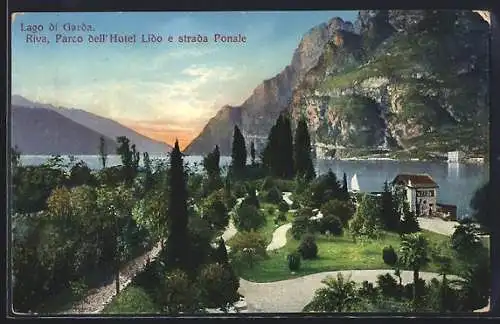 AK Riva del Garda, Parco dell`Hotel Lido e strada Ponale