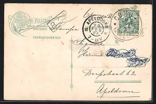 AK Como, Dampfer Labiano bei der Anfahrt