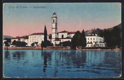 AK Cernobbio /Lago di Como, Teilansicht bei Abendstimmung