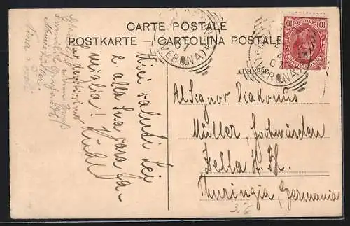 AK Gardone-Riviera, Segelboot vor dem Ort am Lago di Garda