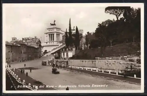 AK Roma, Via del Mare, Monumento Vittorio Emanuele