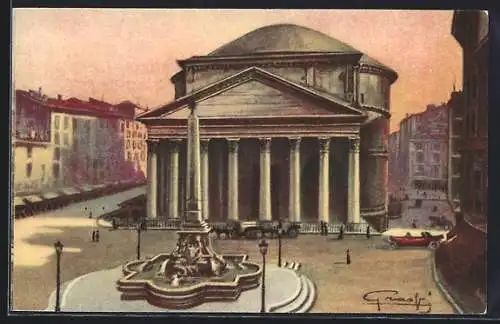 Künstler-AK Roma, Il Pantheon