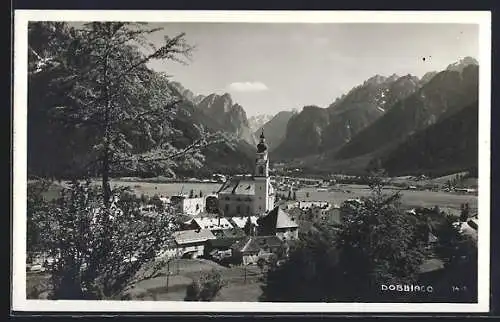 AK Dobbiaco, Blick auf Ort und Landschaft