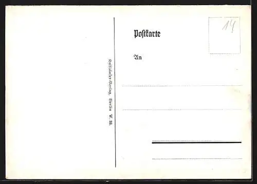 Künstler-AK Döbrich-Steglitz: Feldart.-Regt 36 deckt das Zurückgehen des Gren.-Regt. 5