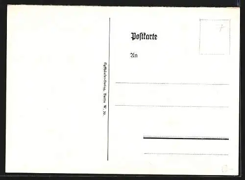 Künstler-AK Döbrich-Steglitz: Österreichische Dragoner-Patrouille erhält Feuer 1914