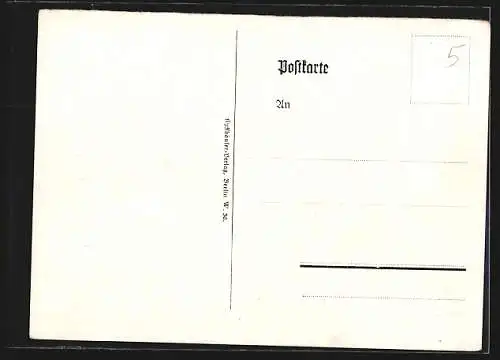 Künstler-AK Döbrich-Steglitz: Meldung!, Sächs. Garde-Reiter-Regt., Stab