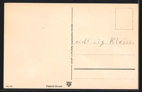 Künstler-AK Halbierter und ganzer Pfirsich