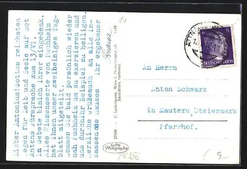 AK Attnang-Puchheim, Ortspartie aus der Vogelschau