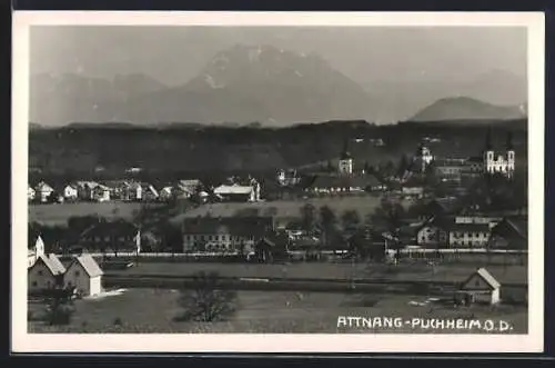 AK Attnang-Puchheim /O.-D., Teilansicht mit Kirche