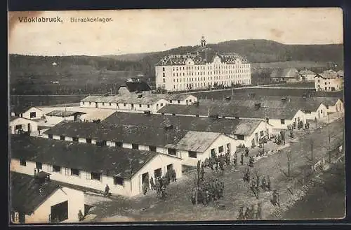 AK Vöcklabruck, Barackenlager aus der Vogelschau