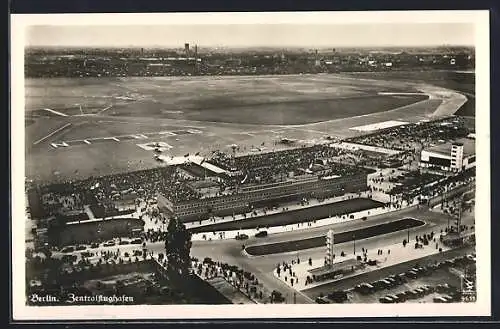 AK Berlin, Fliegerfoto vom Zentralflughafen