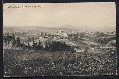 AK Neufelden, Panorama mit Umgebung