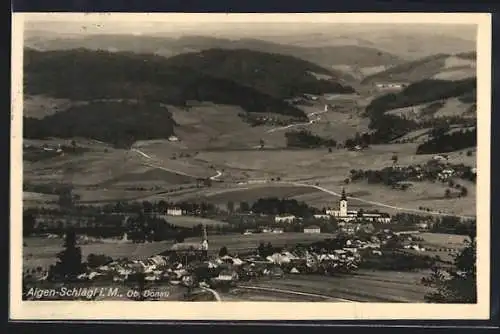 AK Aigen-Schlägl i. M., Blick über Ort und Umgebung