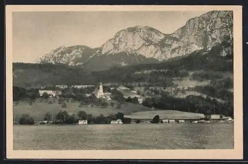 AK Steinbach am Attersee, Ortsansicht mit Umgebung