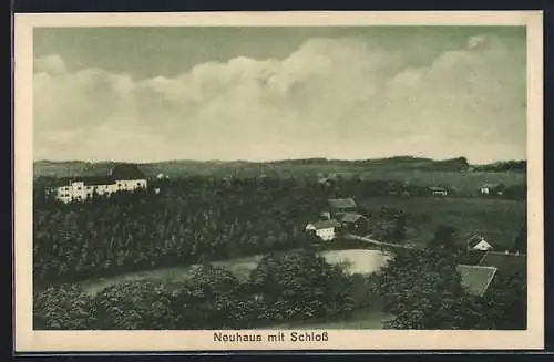 AK Neuhaus, Panorama mit Blick auf Schloss