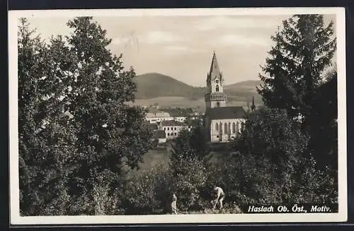 AK Haslach, Motiv mit der Kirche