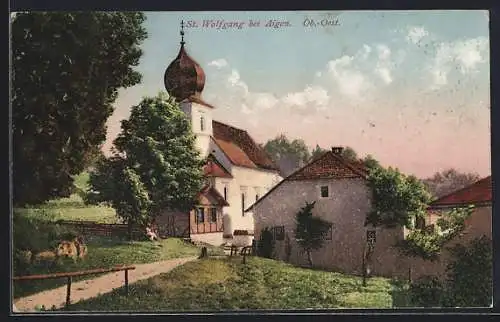 AK Aigen-Schlägl, Wallfahrtskirche St. Wolfgang am Stein